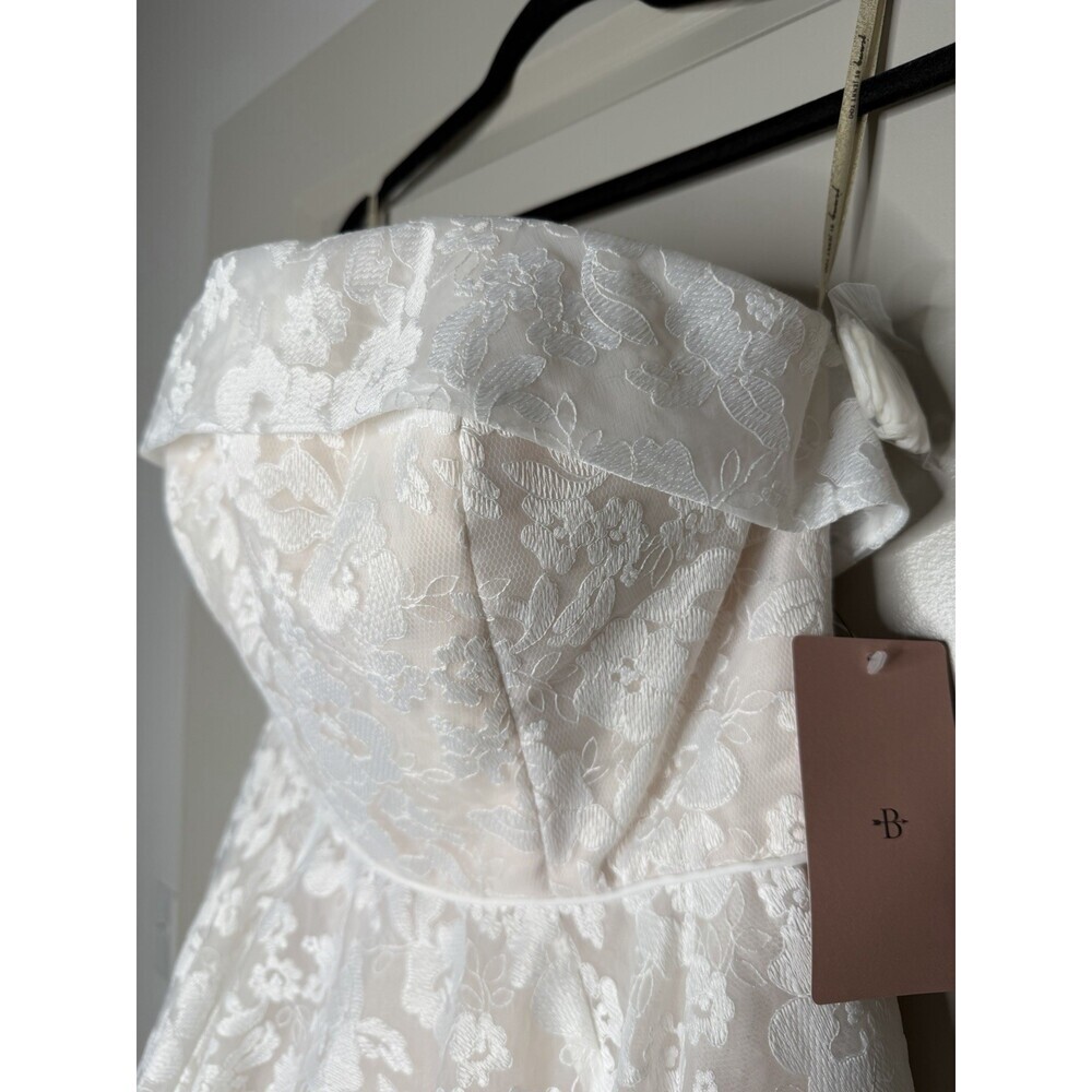 Jenny Yoo NWT Leigh Lace Strapless White Wedding Dress Size 10 BHLDN - Picture 4 of 16